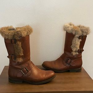 Frye Jamie fur lined boots